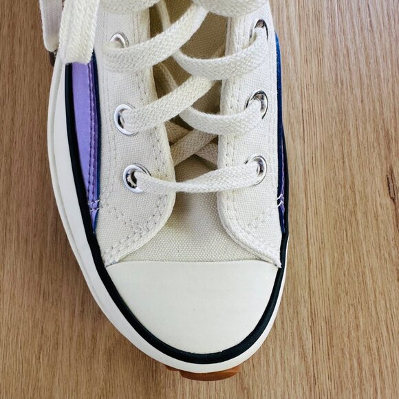 Converse Run Star Hike Hi Platform 10.5 Women Shoes Beige Purple Sneaker A09796C - Picture 12 of 13